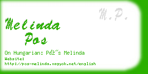 melinda pos business card